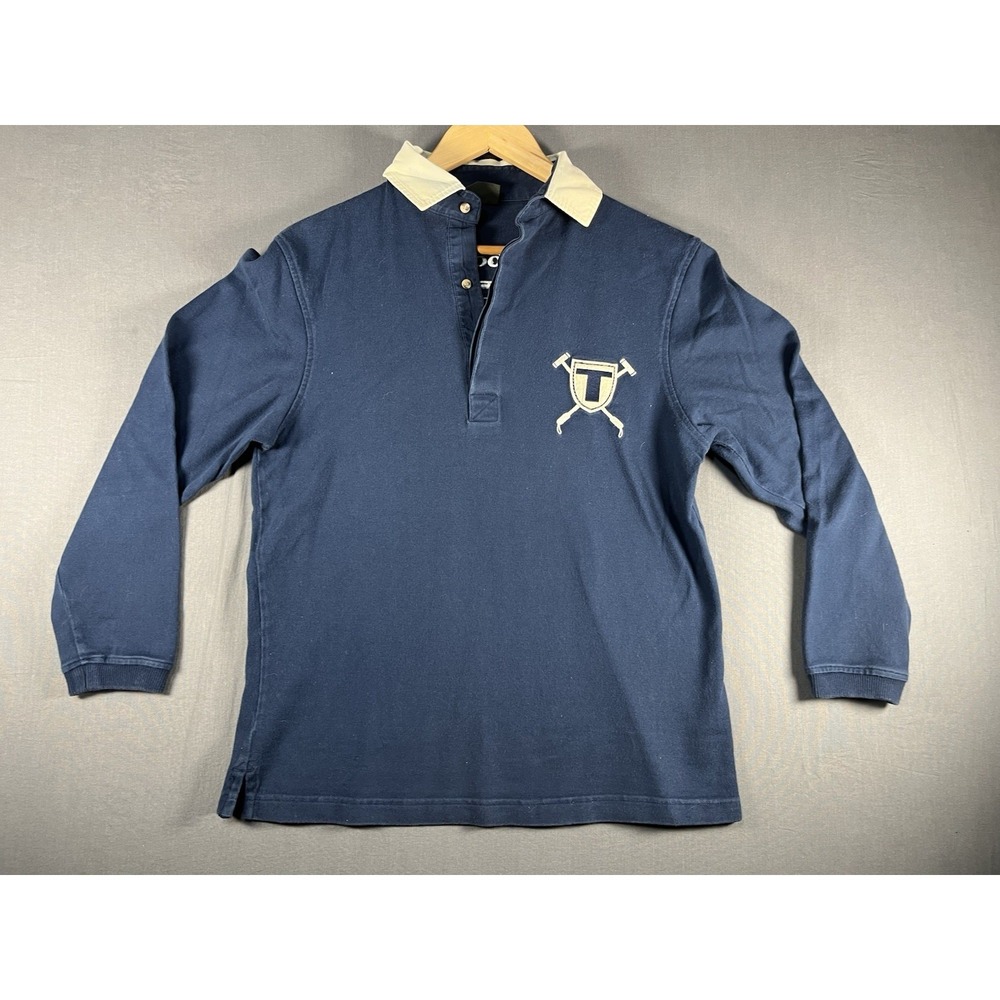 Toggi Heritage Rugby Shirt Size Medium Navy Blue Long Sleeve